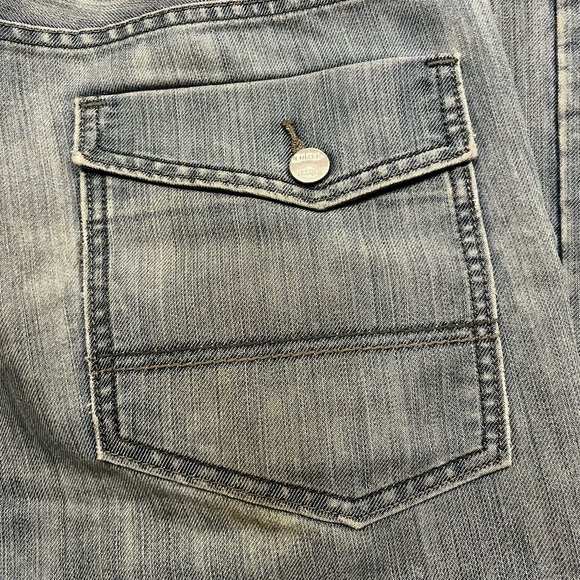 Levis Denizen 218 Slim Straight Fit Mens Size 34x30 Blue Jean Light Wash - Picture 3 of 9